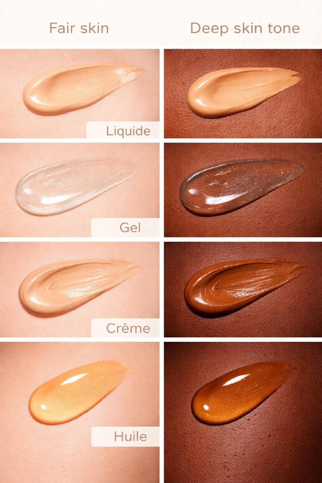 découvrez comment choisir l'essence de maquillage idéale pour votre type de peau et vos besoins, afin d'obtenir un teint parfaitement lumineux et naturel.
