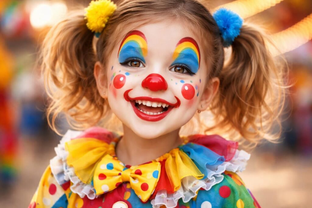 Maquillage clown fillette : guide facile pour un look amusant et coloré