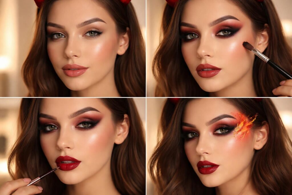 Maquillage diablesse facile : guide étape par étape pour un look réussi