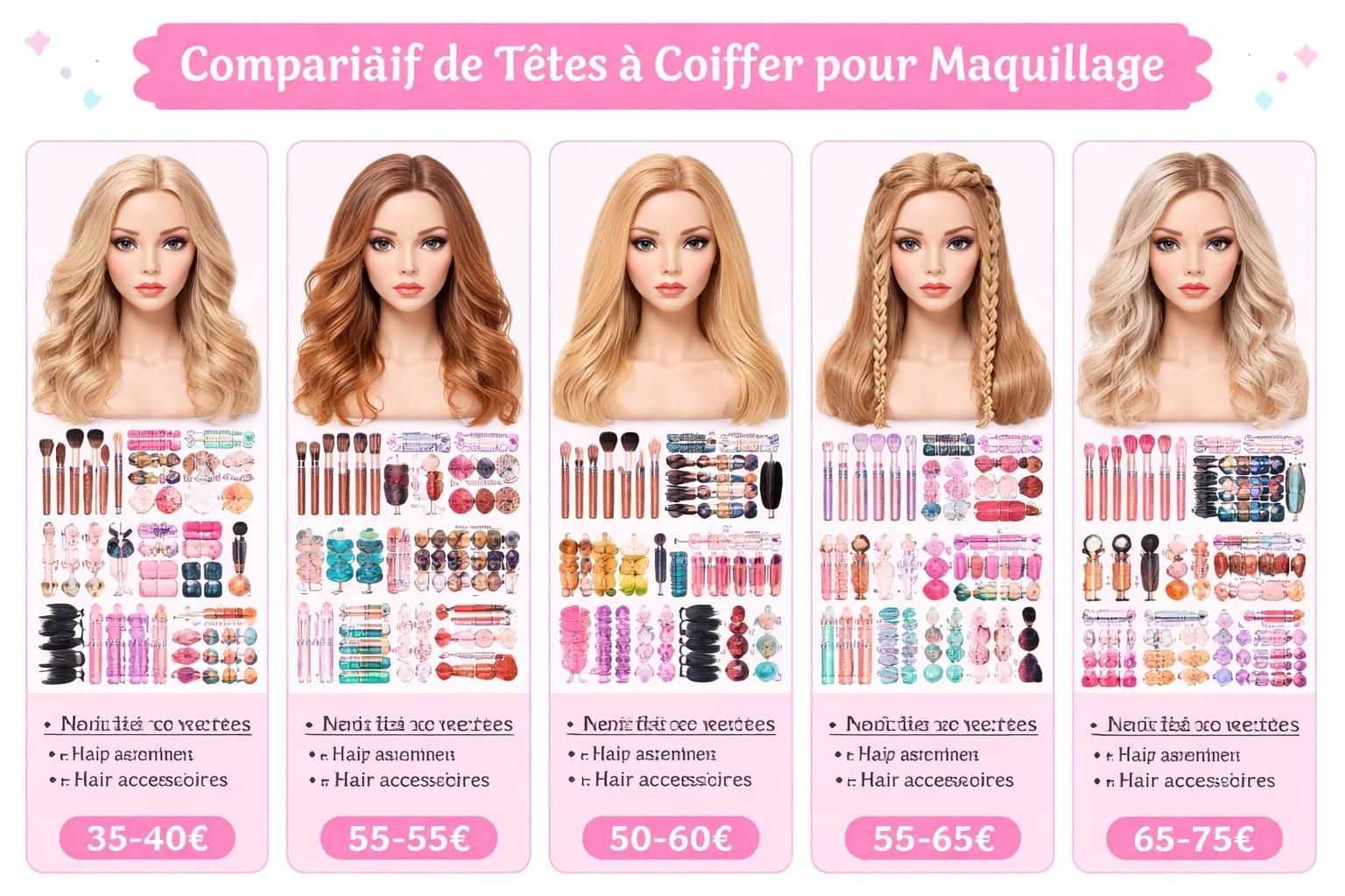 découvrez nos astuces et techniques pour réussir le maquillage de votre tête à coiffer et sublimer vos coiffures avec style et précision.