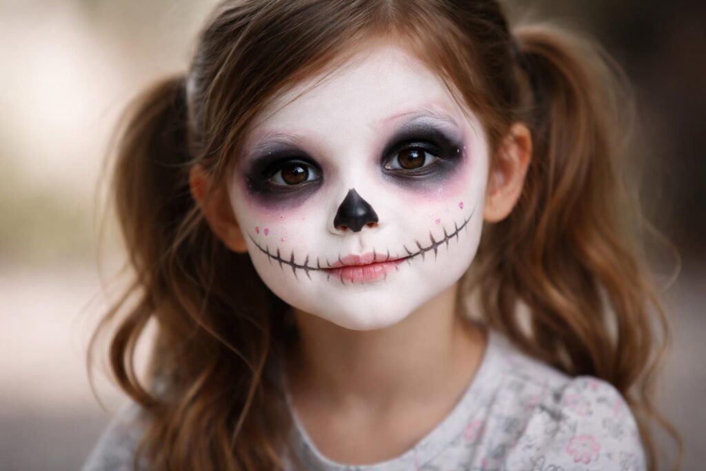 Maquillage squelette fillette : astuces simples pour un look effrayant et adorable