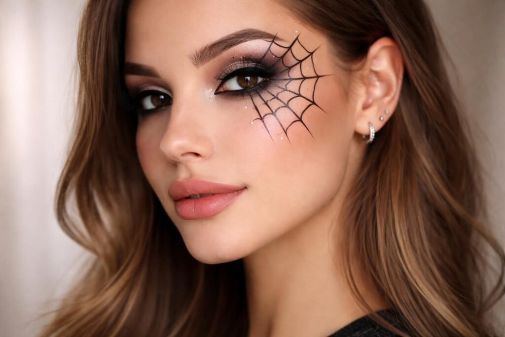Maquillage toile d’araignée facile : guide rapide pour un look réussi