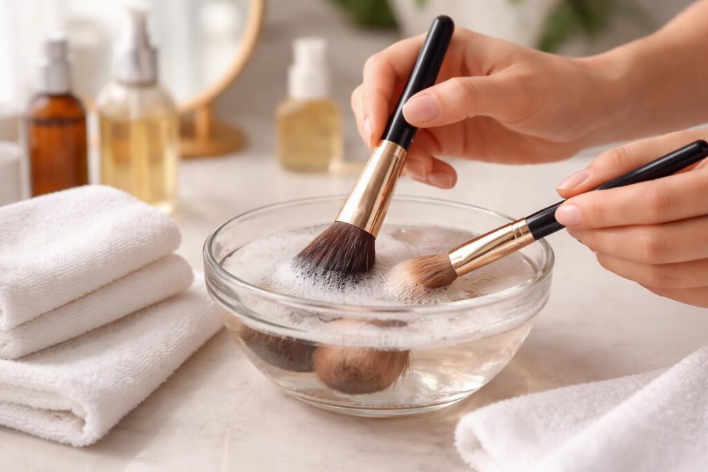 découvrez nos astuces pour nettoyer vos pinceaux à maquillage efficacement tout en préservant la qualité des poils, pour une application toujours parfaite.