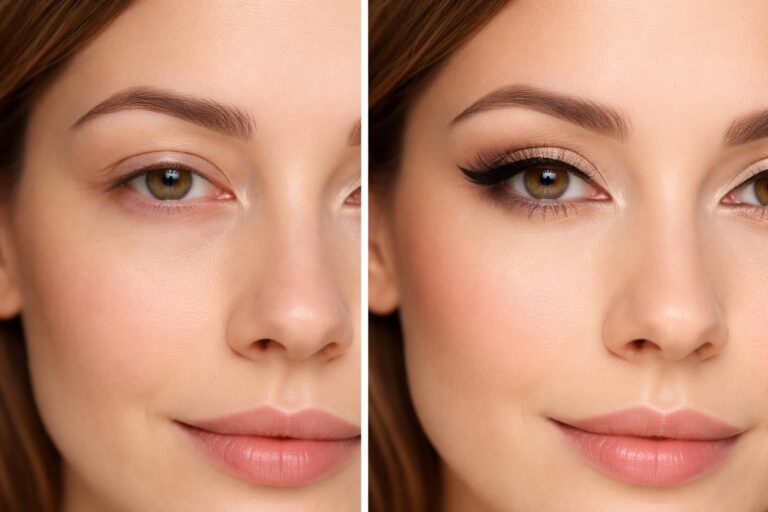 Maquillage paupière tombante avant après : techniques efficaces et astuces à connaître